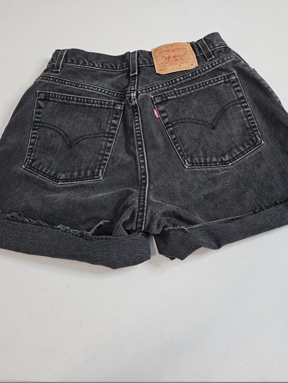 Levi's Black High-Rise Denim Shorts